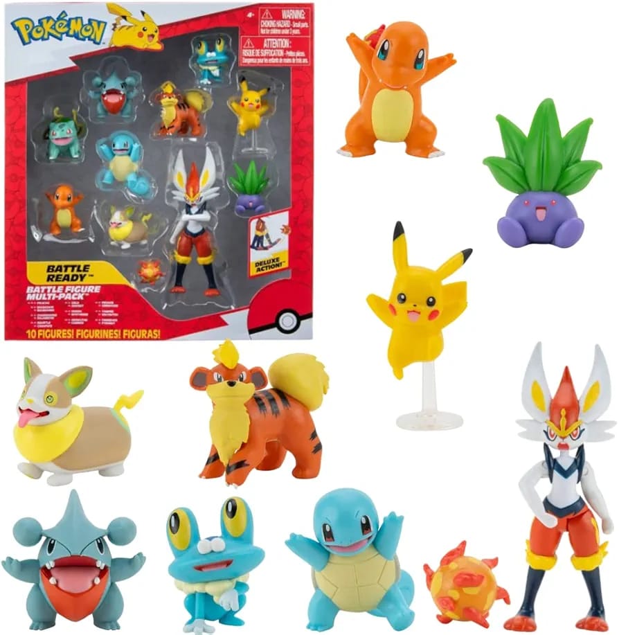 Pokemon Battle Figure Multi-pack Set of 10 Figures - No Cod Allowed On this Product - Prepaid Orders Only.