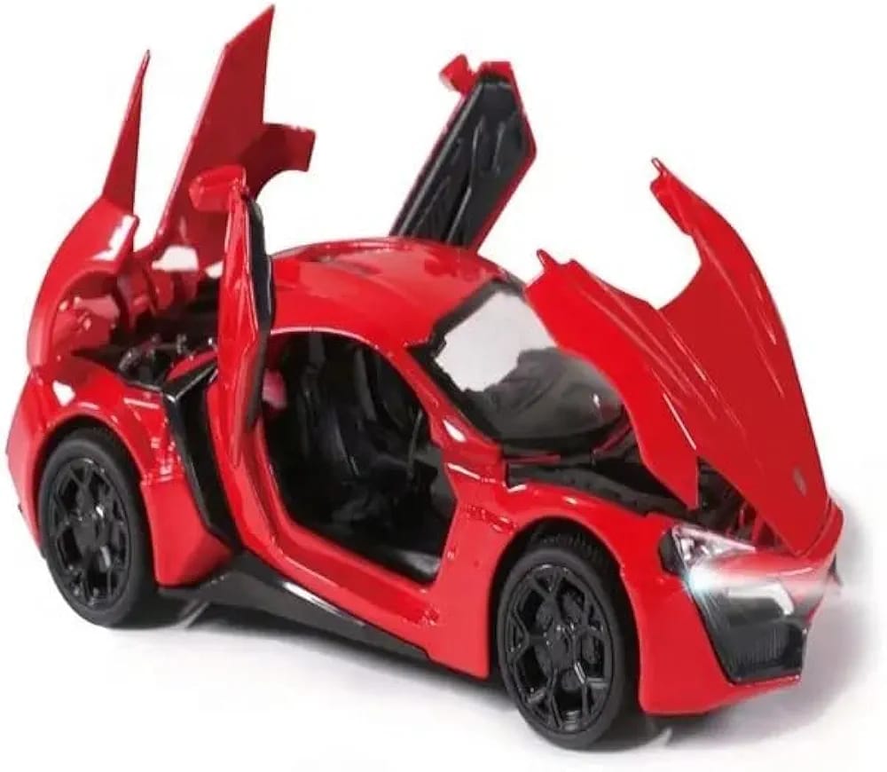 Lykan Hypersport 1 : 32 Sound And Light Pull Back Series Premium Diecast Car Model (No Cash On Delivery Allowed On This Product) - Prepaid Orders Only