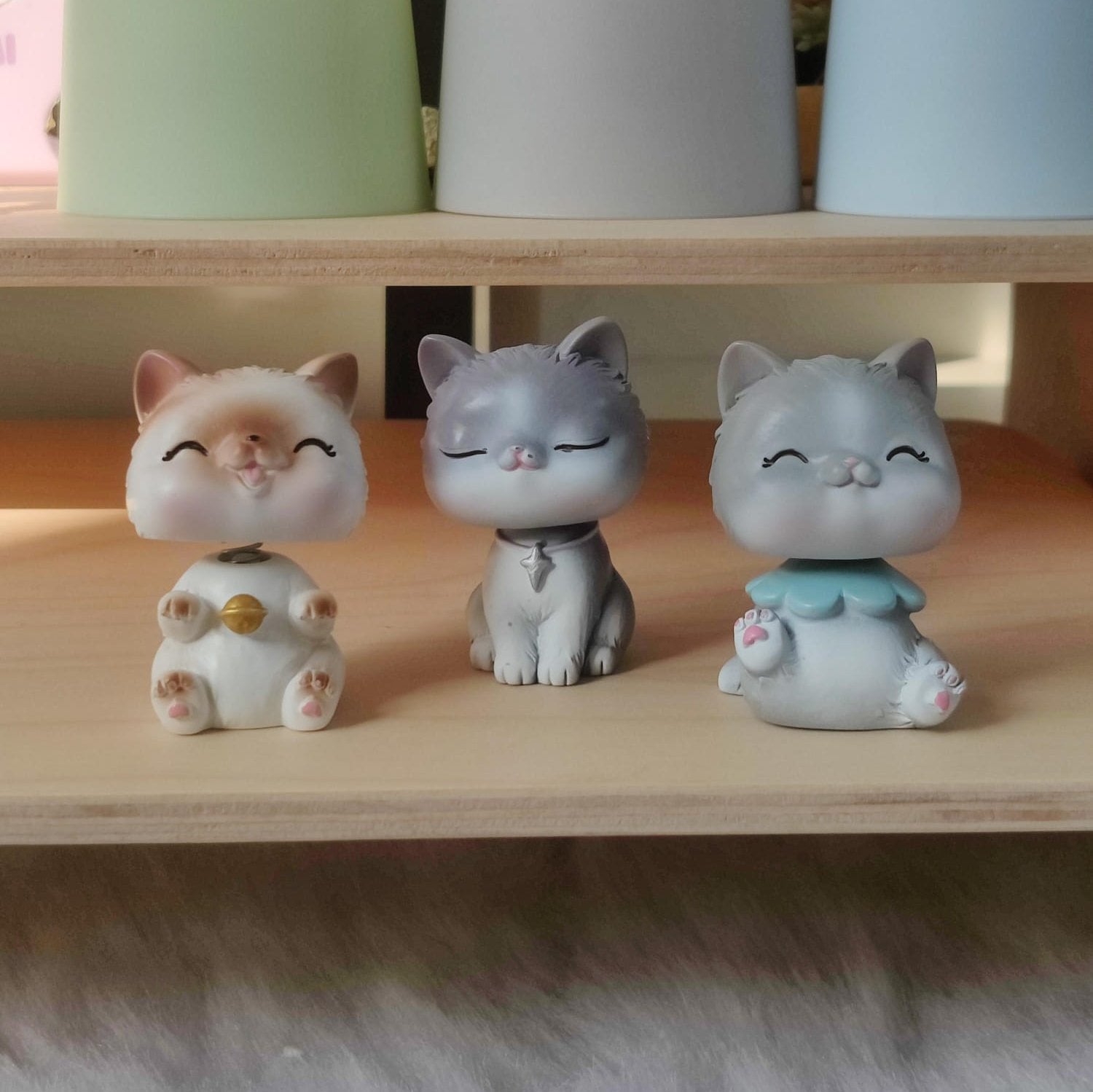 Cute Cat Close Eyes Bobblehead (Choose from Drop Down)