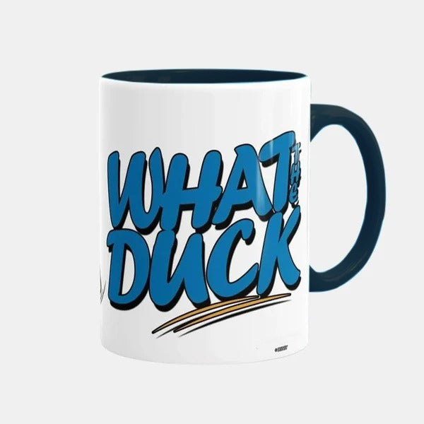 What The Duck Ceramic Coffee Mug - Handle and Inside Black