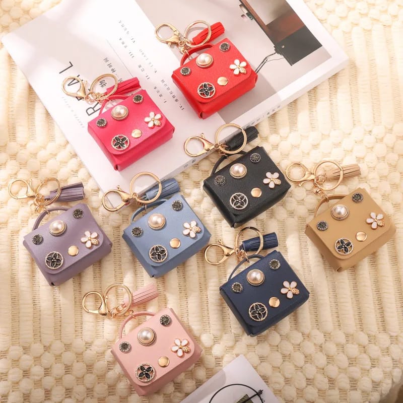 Cute Handbag Keychain With Bagcharm (Select From Drop Down Menu)