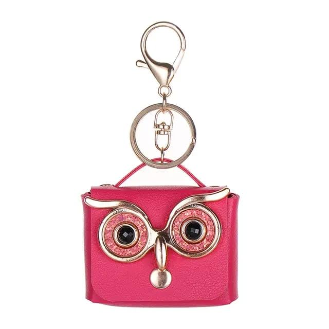 Cute Owl Mask Handbag Keychain With Bagcharm (Select From Drop Down Menu)