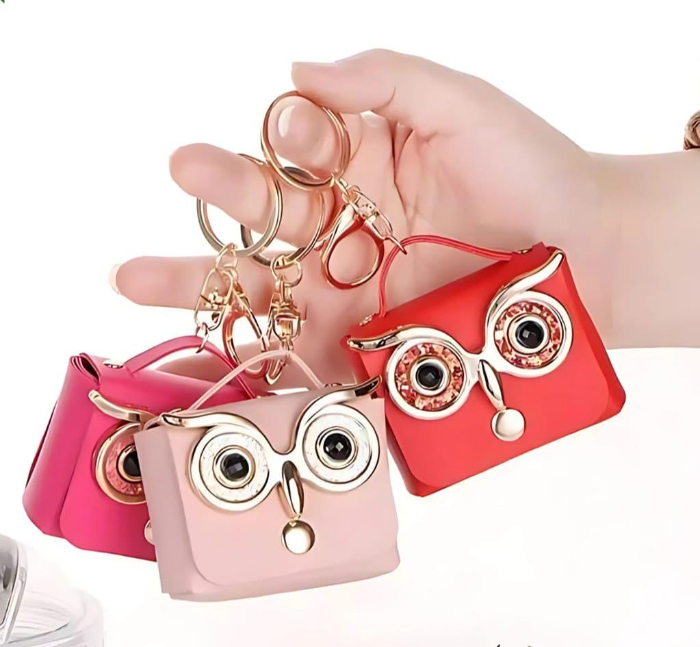 Cute Owl Mask Handbag Keychain With Bagcharm (Select From Drop Down Menu)