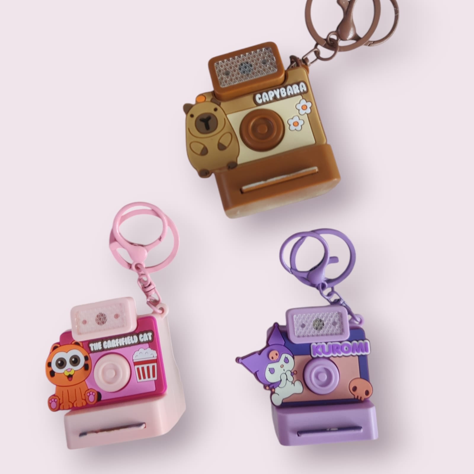 Quirky 3D Keychain with Bagcharm With Light And Sound (Select From DropDown Menu)