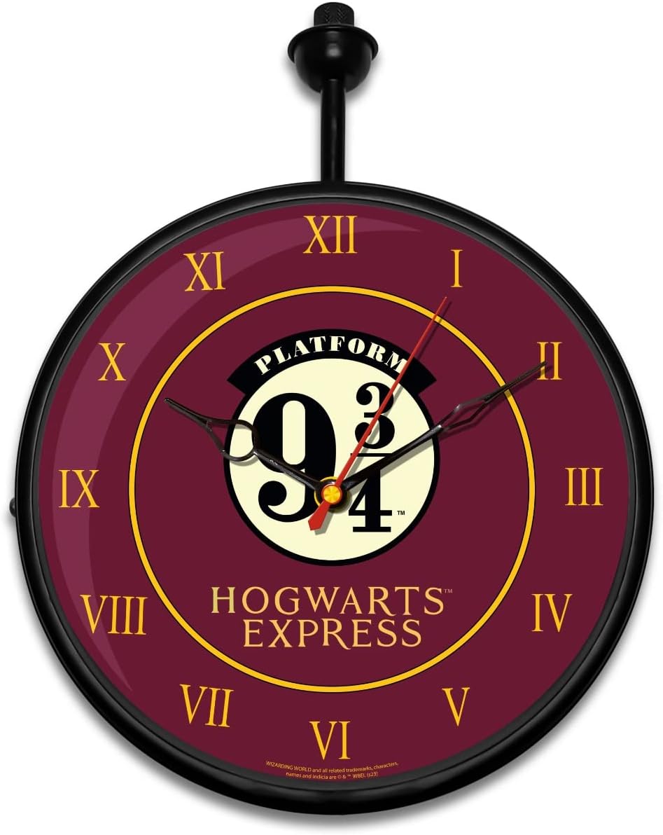 Harry Potter Vintage Hogwarts Station King's Cross Platform 9 3/4 Clock