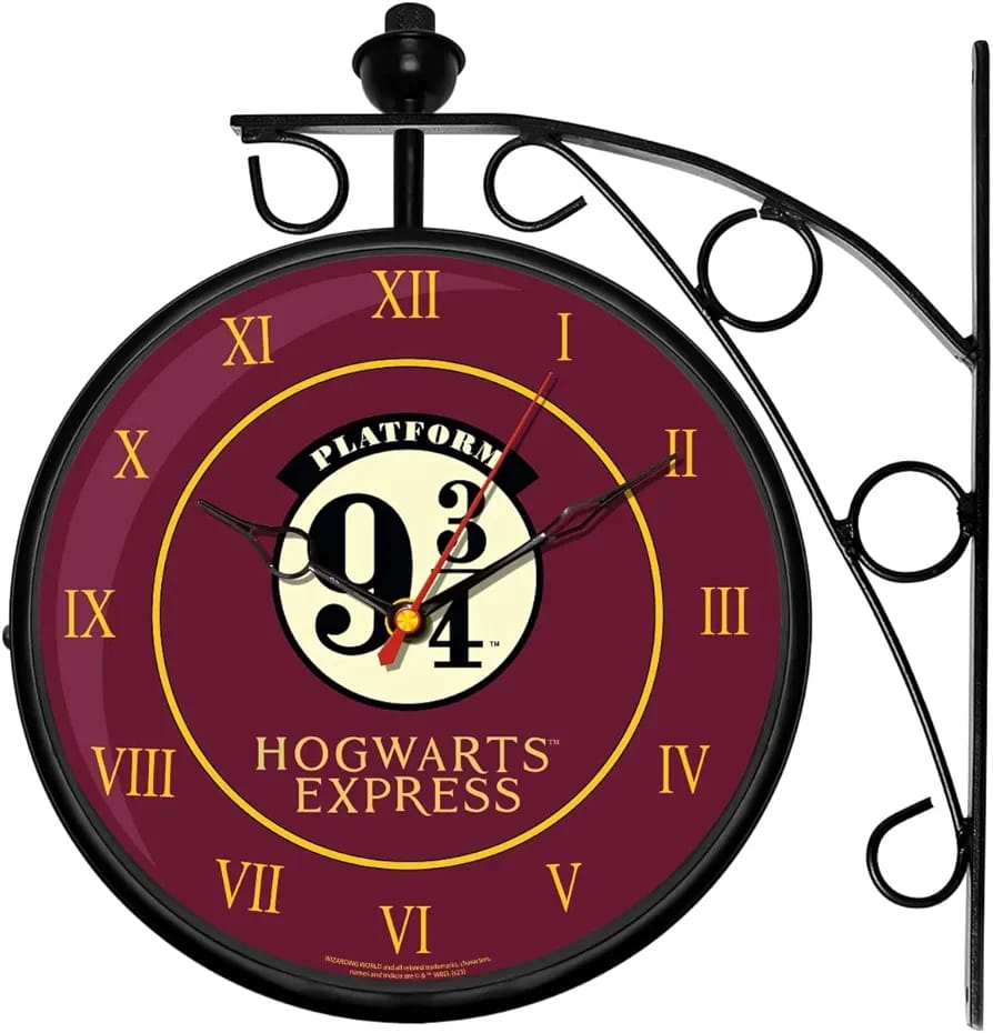 Harry Potter Vintage Hogwarts Station King's Cross Platform 9 3/4 Clock