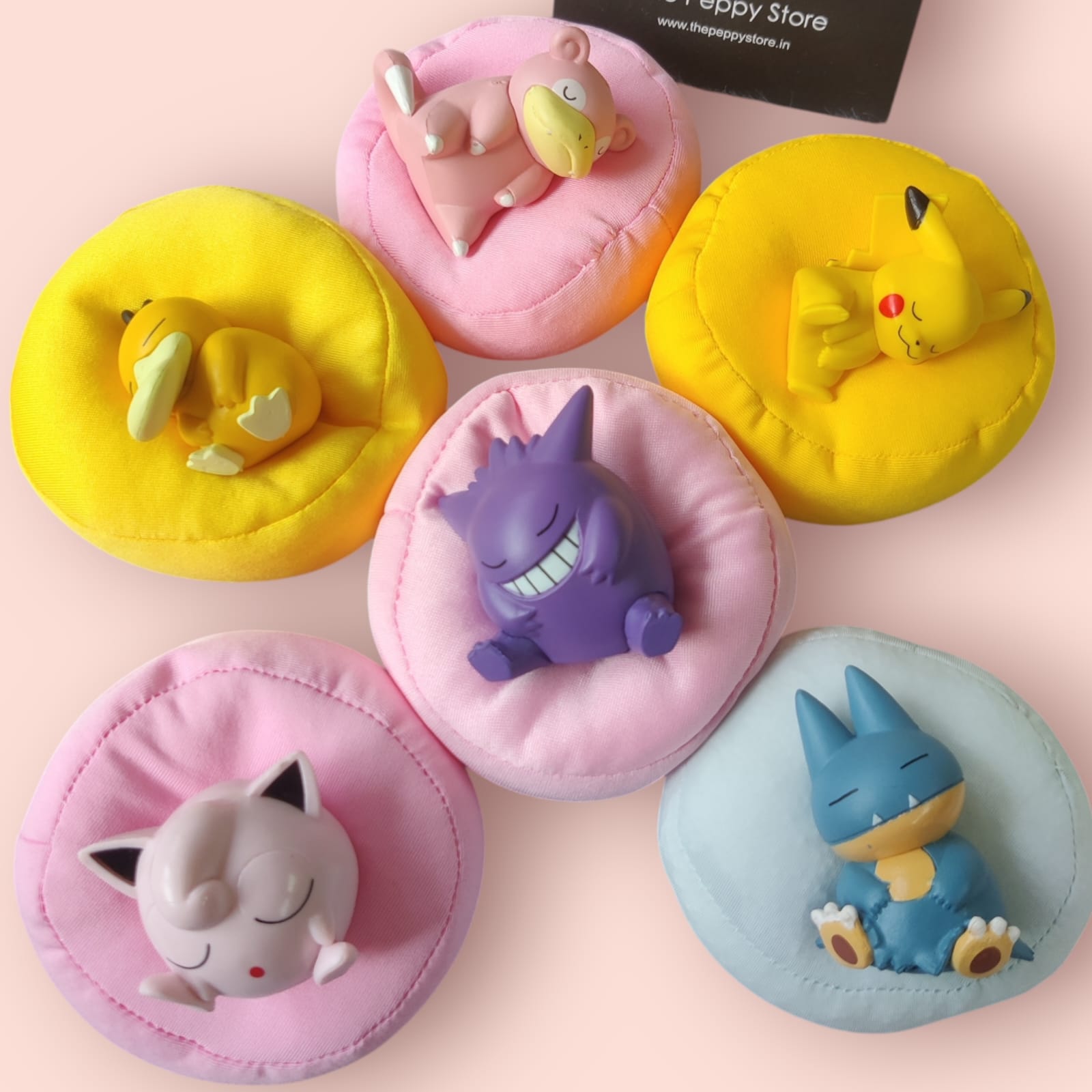 Cute Sleeping Bean Bag Pokémon Figures (Set of 6)