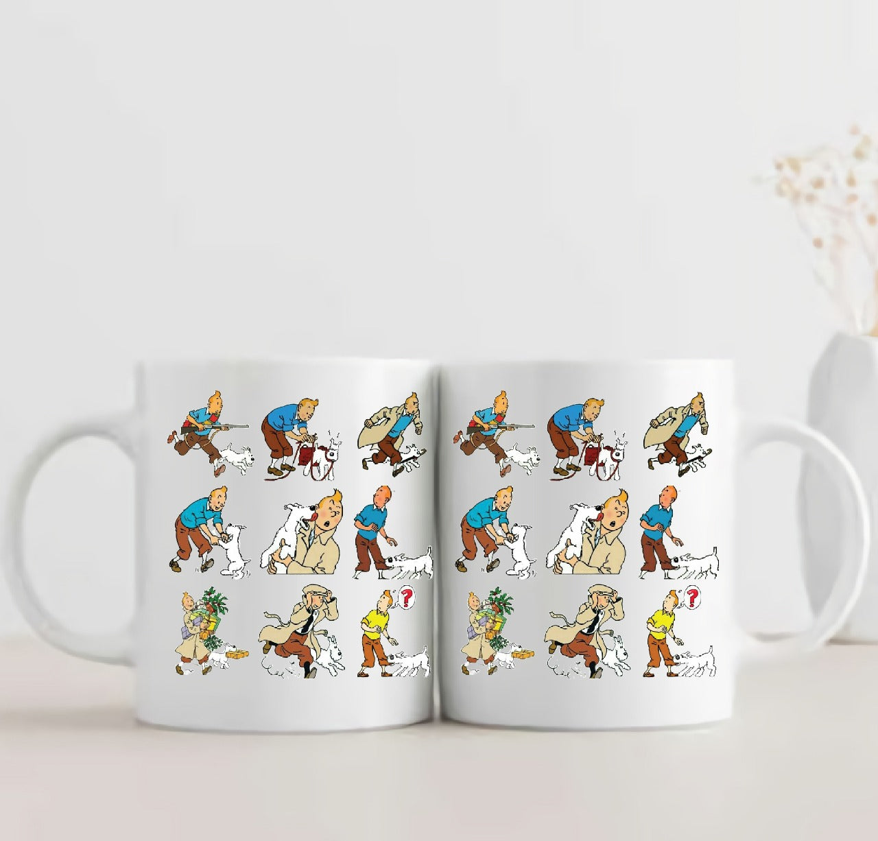 Tin Tin With Snowy 3D Ceramic Coffee Mug