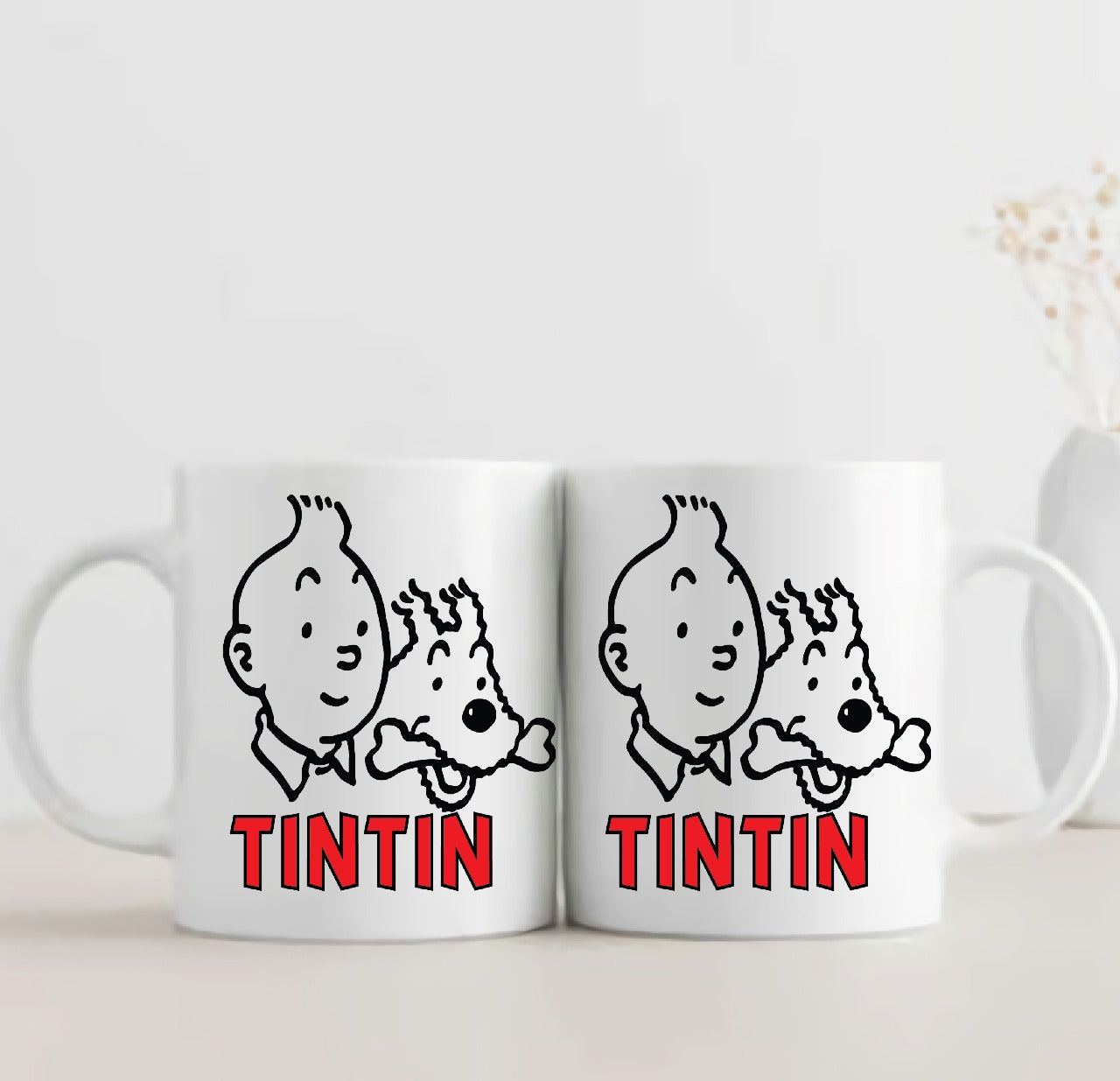 Tin Tin With Snowy 3D Ceramic Coffee Mug