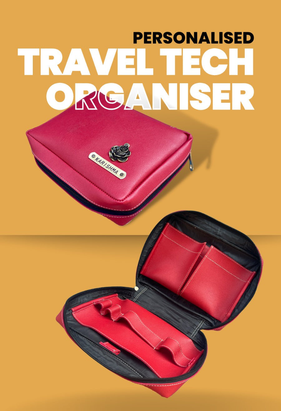 Personalised Travel Tech Organiser (No Cash On Delivery Allowed On This Product) - Prepaid Orders Only