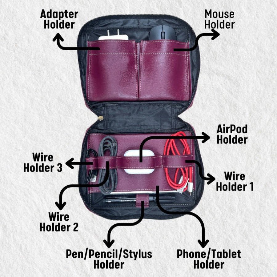 Personalised Travel Tech Organiser (No Cash On Delivery Allowed On This Product) - Prepaid Orders Only