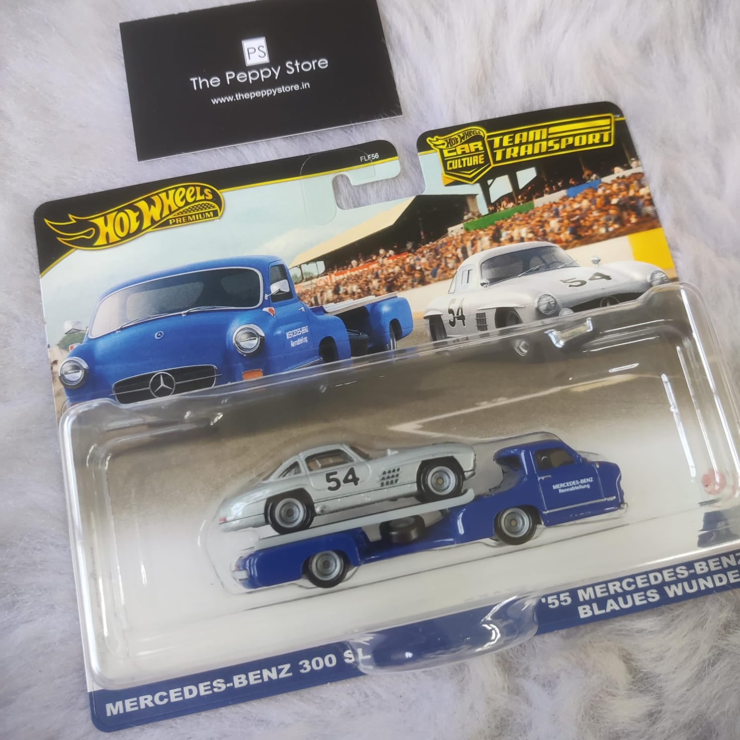 Hot Wheels 1/64 Car Culture Team Transport C Case 2024 (FLF56-9C7C) - #70 Mercedes-Benz 300 SL x '55 Mercedes-Benz Blaues Wunder (No Cash On Delivery) - Prepaid Orders Only