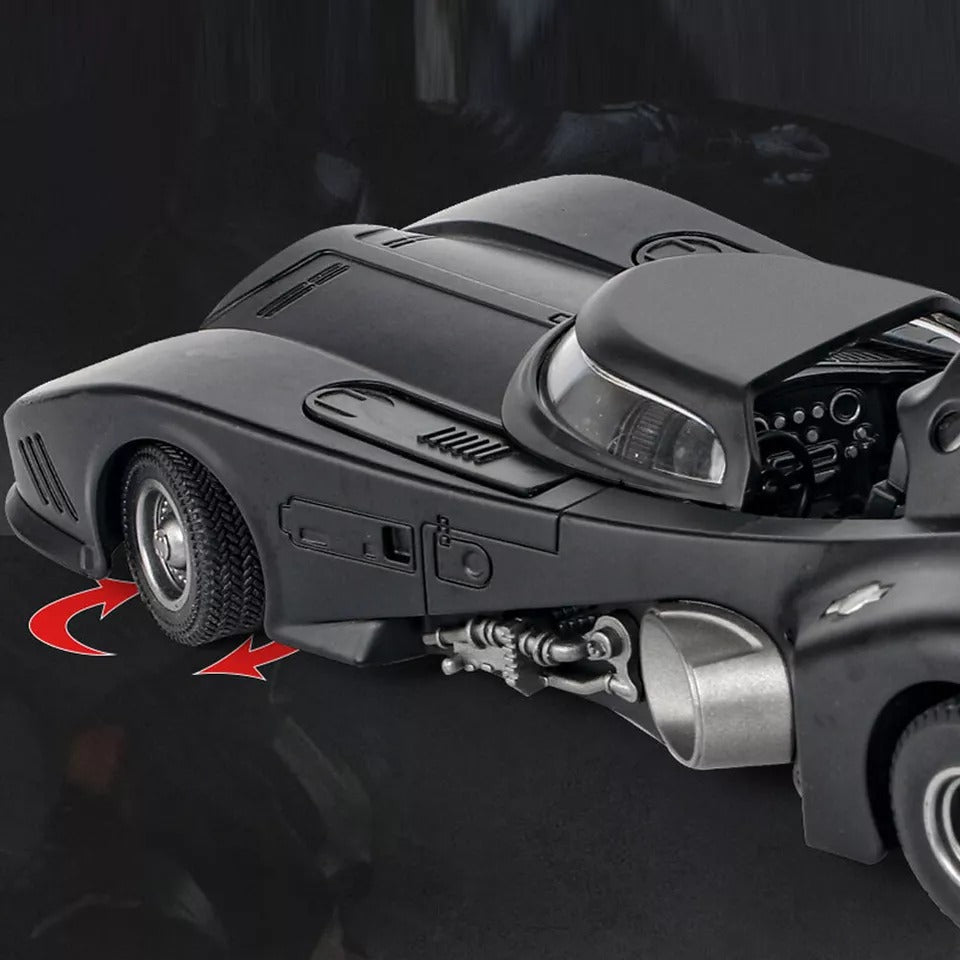 Scale 1 : 24 1989 Batmobile Model Car Die Cast Metal Car Model Simulation Sound Light Sports Car