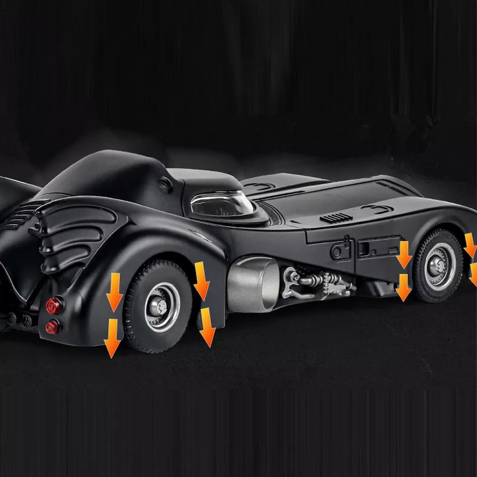 Scale 1 : 24 1989 Batmobile Model Car Die Cast Metal Car Model Simulation Sound Light Sports Car