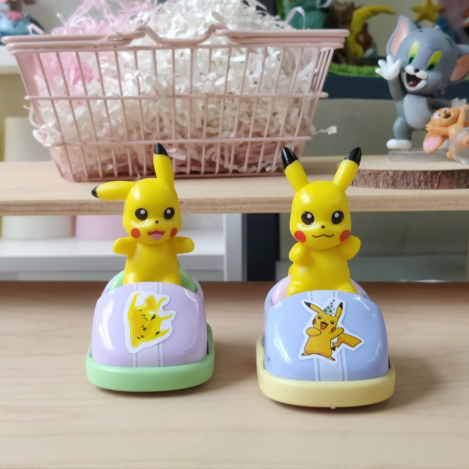 Pokemon Pikachu  Dashing Car ( Pullback) Set of 2 Figure . Random colors Will Be Provided Cleareance Sale