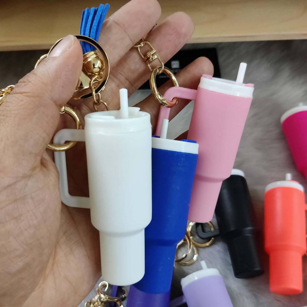 Mini Sipper 3D Keychain With Bagcharm and Strap (Select From Drop Down Menu)