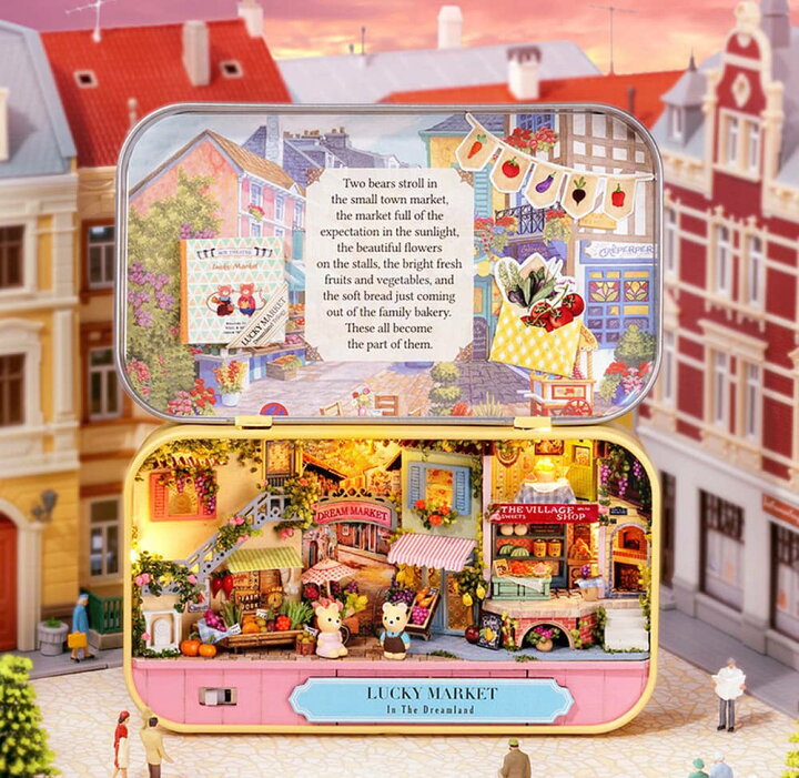 DIY Box Theatre - Lucky Market Dollhouse Miniature Kit