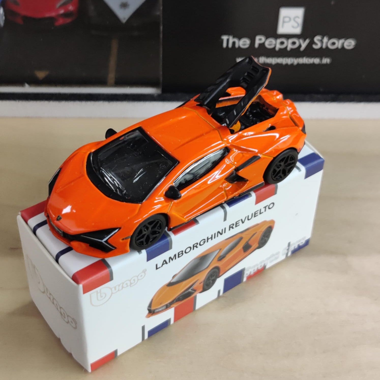 Official Bburago Lamborghini Revuelto Orange - 1 : 64 Diecast Scale Model