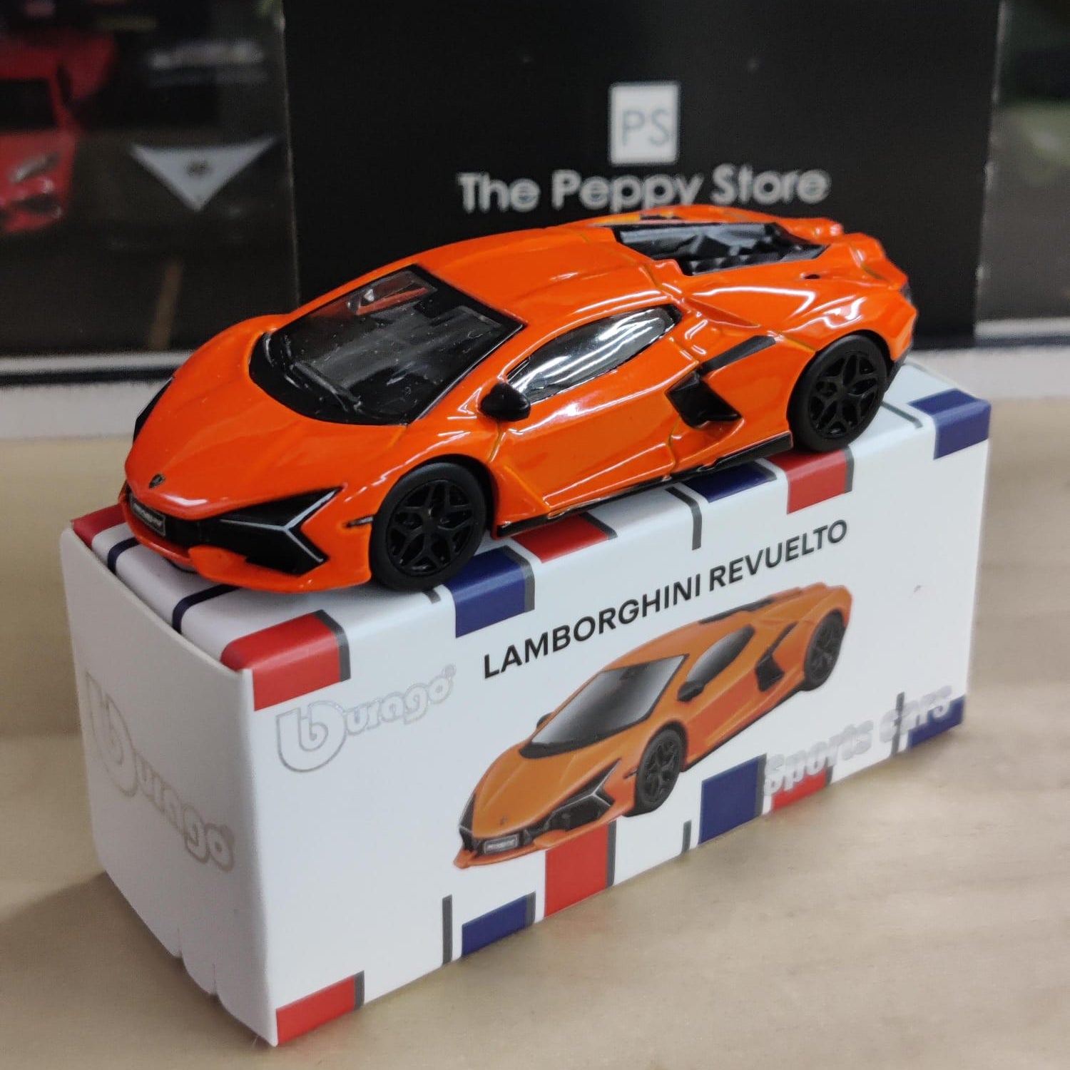 Official Bburago Lamborghini Revuelto Orange - 1 : 64 Diecast Scale Model