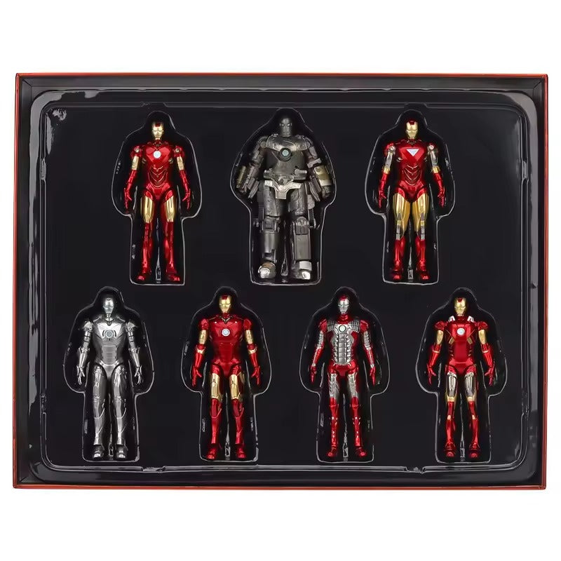 Marvel Studios : The Infinity Saga 4 Inch Scale Iron Man Collection Figures Set of 7 by ZD Toys