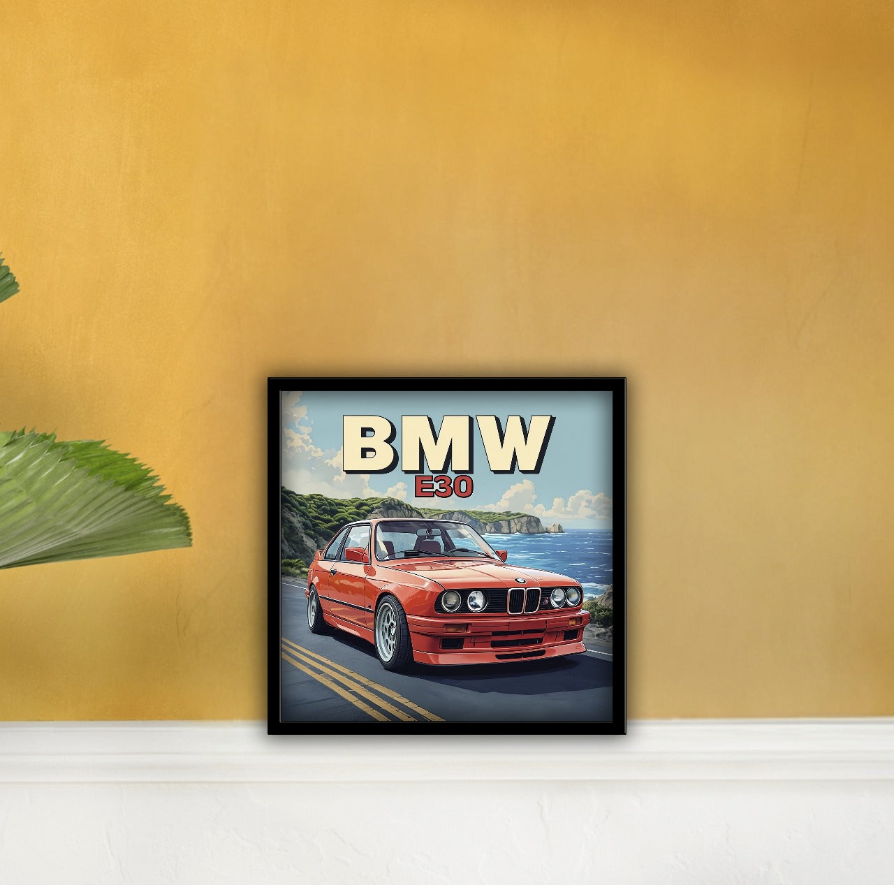 Bmw E30 Car Posters With Frame - 5*5 Inches