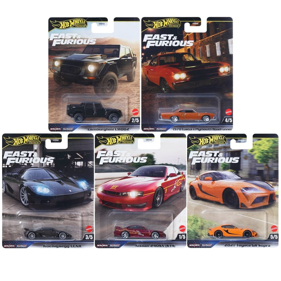 Hot Wheels 2025 Fast and Furious HNW46 955L 1:64 Scale - Set Of 6