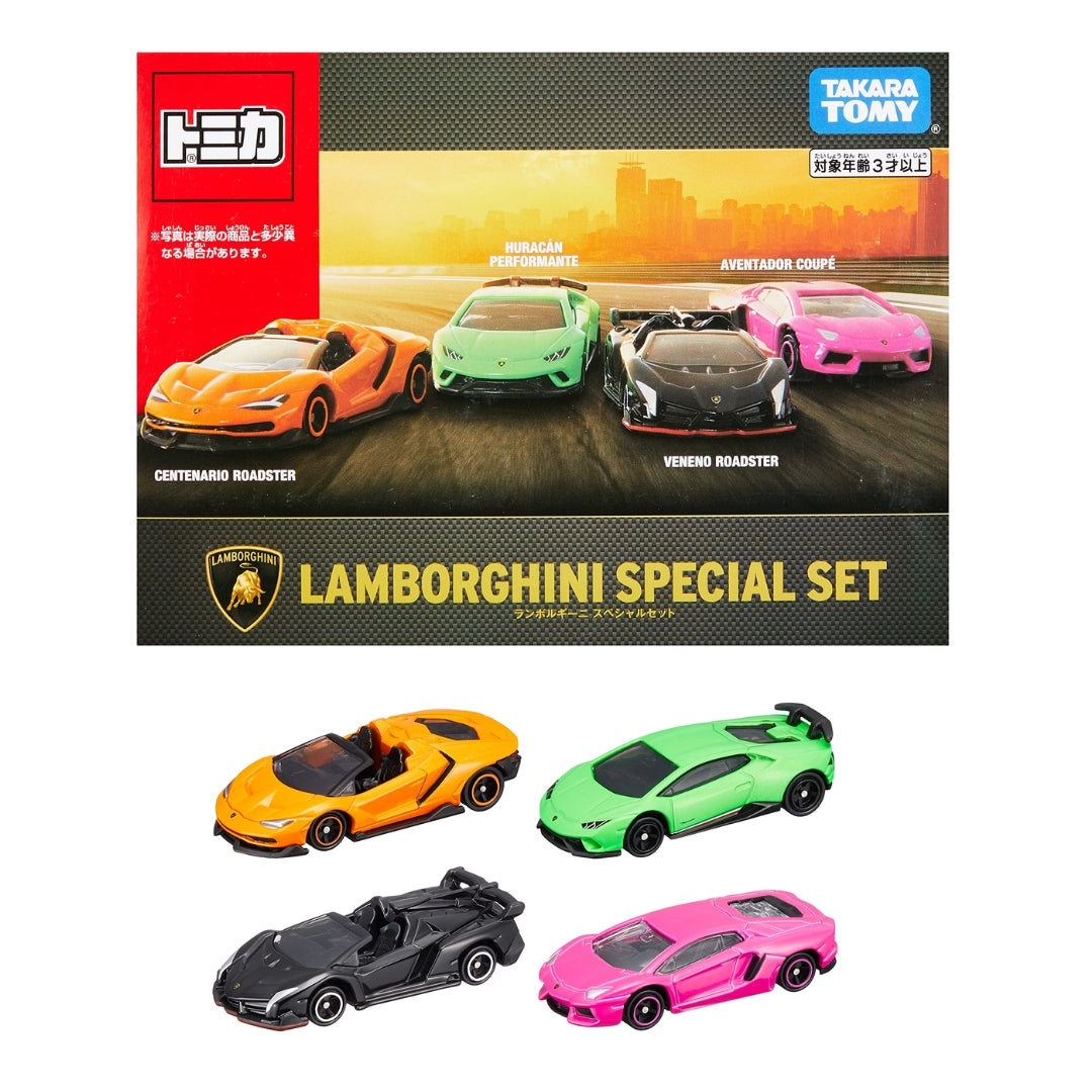Takara Tomy Tomica Lamborghini Special Set (4 cars) Scale 1:64