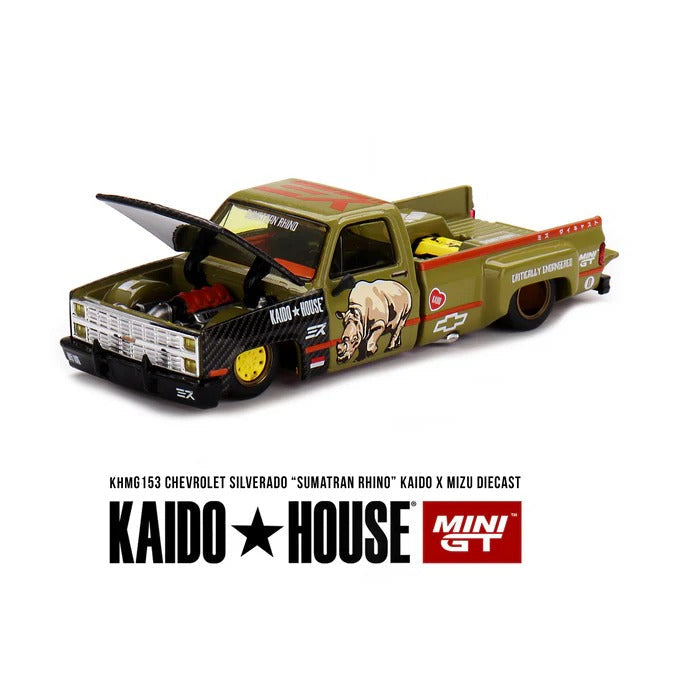 Imported Kaido House x Mini GT - Chevrolet Silverado "Sumatran Rhino" Kaido x Mizu Diecast