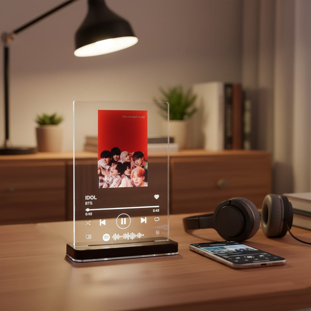 Spotify Plaque with Led Stand with USB operated- The Peppy Store