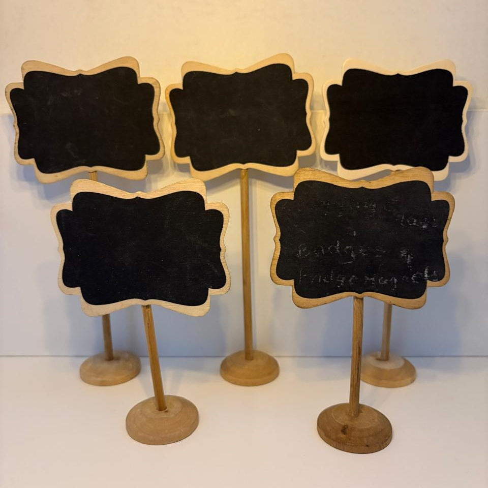 Wooden Chalkboard (Set of 5)