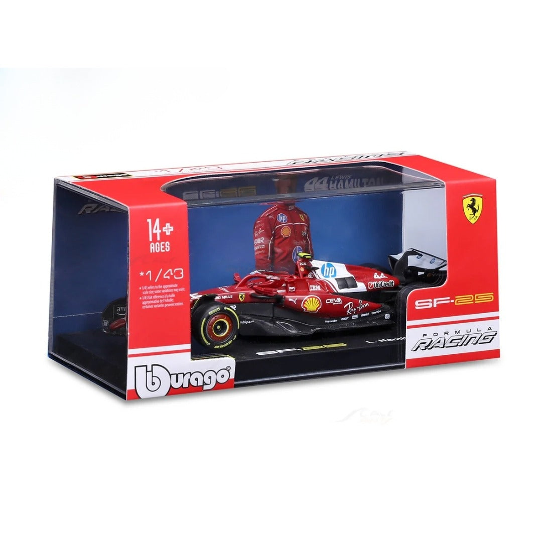 Preorder Official Bburago 2025 Ferrari SF-25 No 44 Lewis Hamilton Australia GP - Scale 1 : 43 Diecast Scale Model (Will Be Shipped in January 2026 First Week)