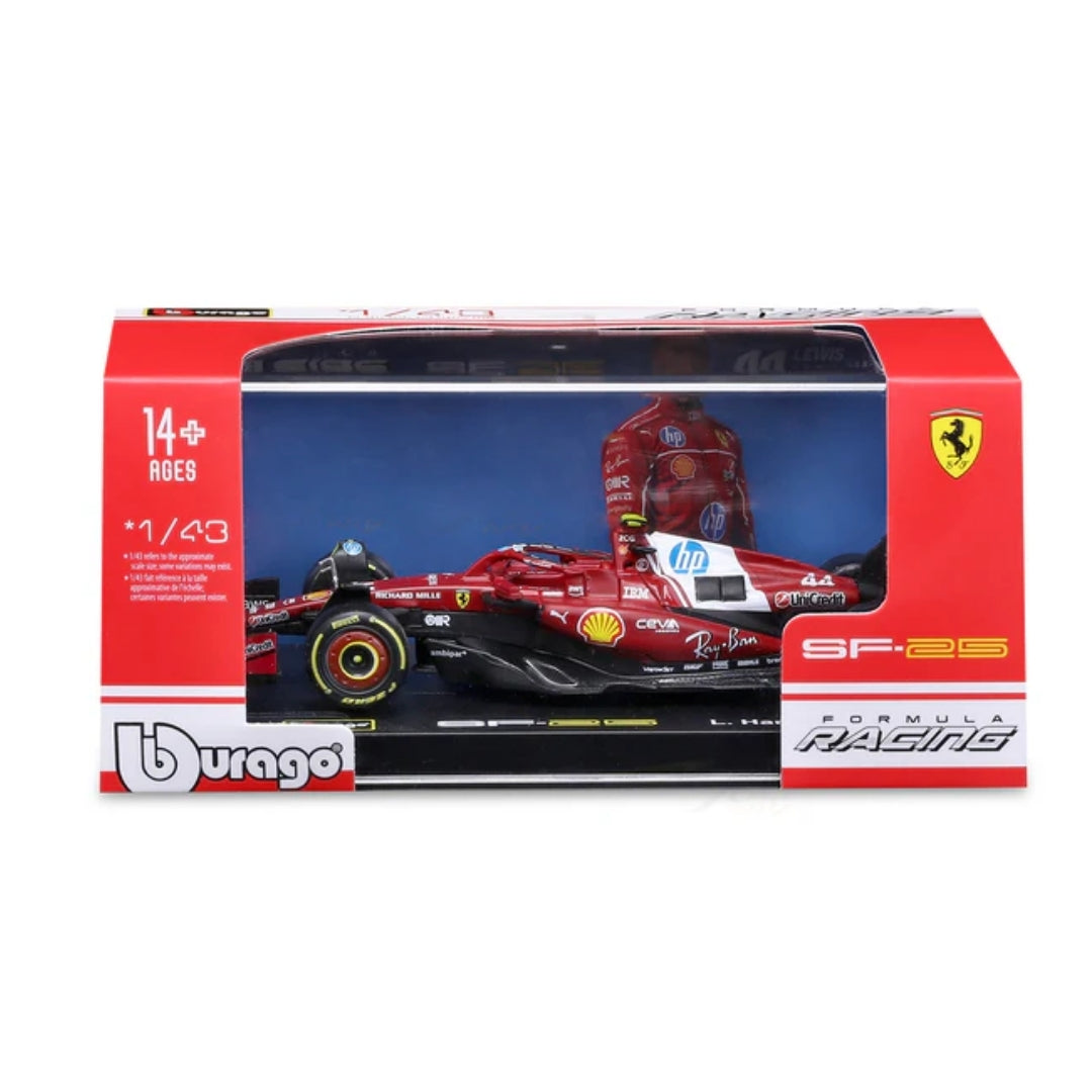 Preorder Official Bburago 2025 Ferrari SF-25 No 44 Lewis Hamilton Australia GP - Scale 1 : 43 Diecast Scale Model (Will Be Shipped in January 2026 First Week)