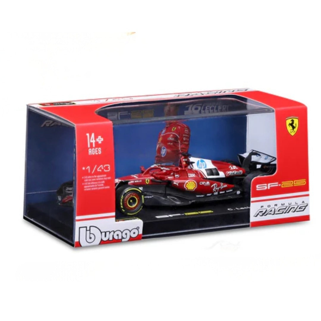 Preorder Official Bburago 2025 Ferrari SF-25 No. 16 Charles Leclerc Australia GP - Scale 1 : 43 Diecast Scale Model (Will Be Shipped in January 2026 First Week)