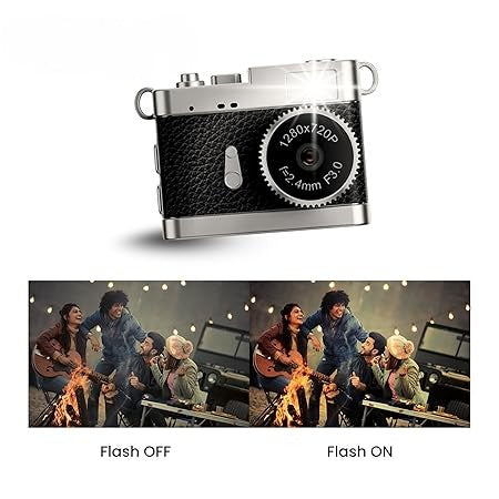 Mini Digital Camera with Filter Modes, 720p HD Video, Flashlight Keychain & Necklace (Choose From Drop Down Menu)