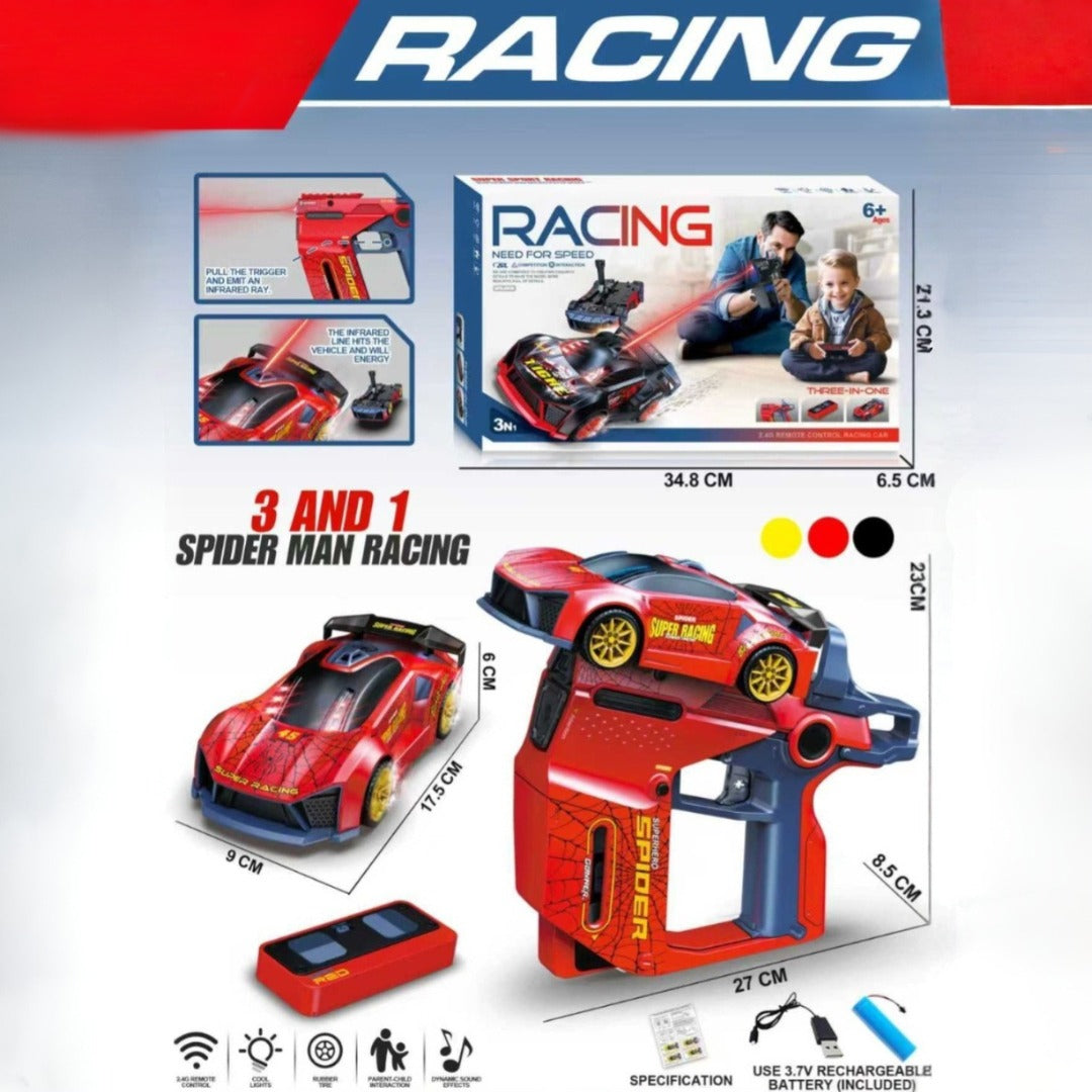 Laser 3-in-1 Infrared Gun 2.4 GHz R/C Alloy Model Car  (Choose From Drop Down Menu)