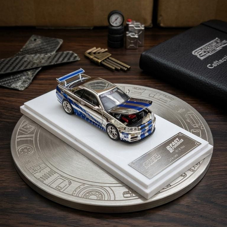 Demon King Auto Scale 1 : 64 Diecast Scale Model - Skyline R34 ( Chase Model )