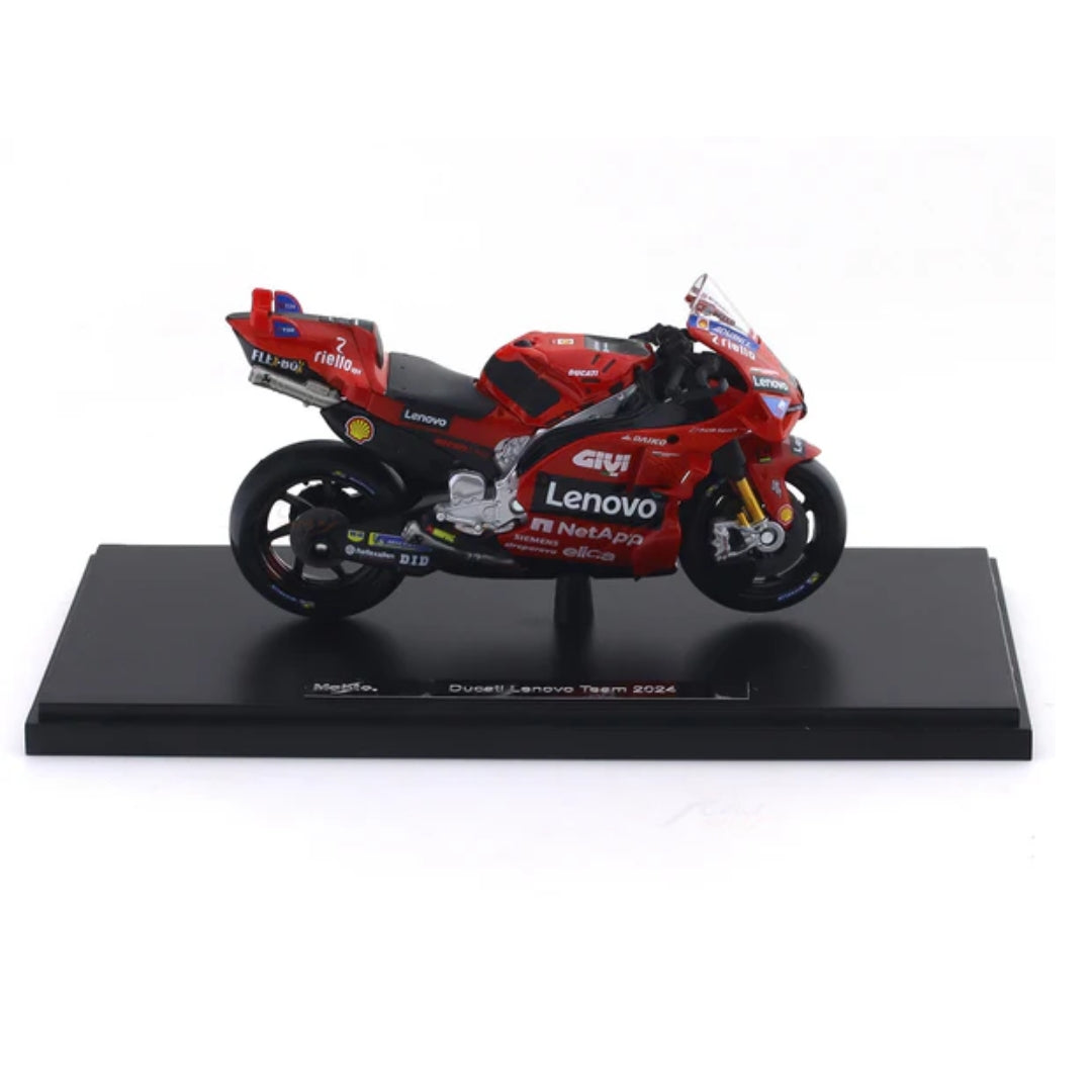 Maisto - 1 : 18 Diecast Scale Model - Official Licensed Product - Desmosedici GP 2024 - Ducati Lenovo Team #1 Francesco  Bagnaia 2024 World Team Champion