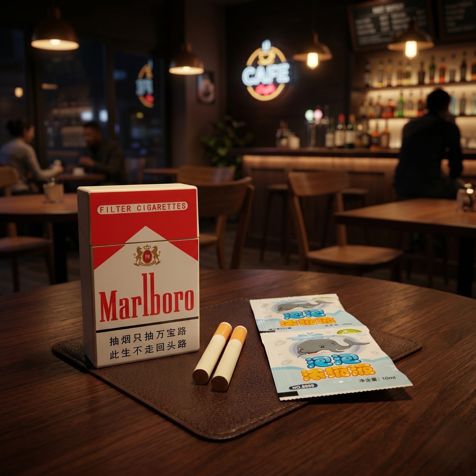 Marlboro Bubbles Cigrette Shaped Case (Kit Includes Cigarette Case + 2 Fake Cigarettes + 2 Bubble Solution Packs)