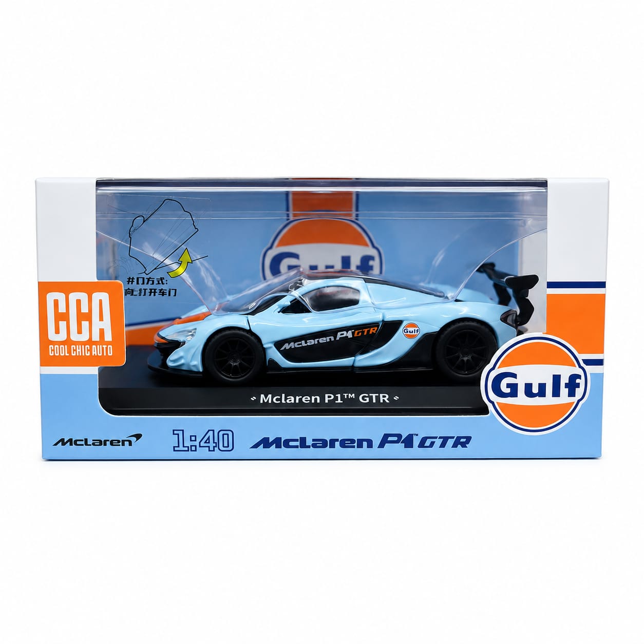 CCA McLaren P1 Gulf Edition Diecast Model Car scale 1:40