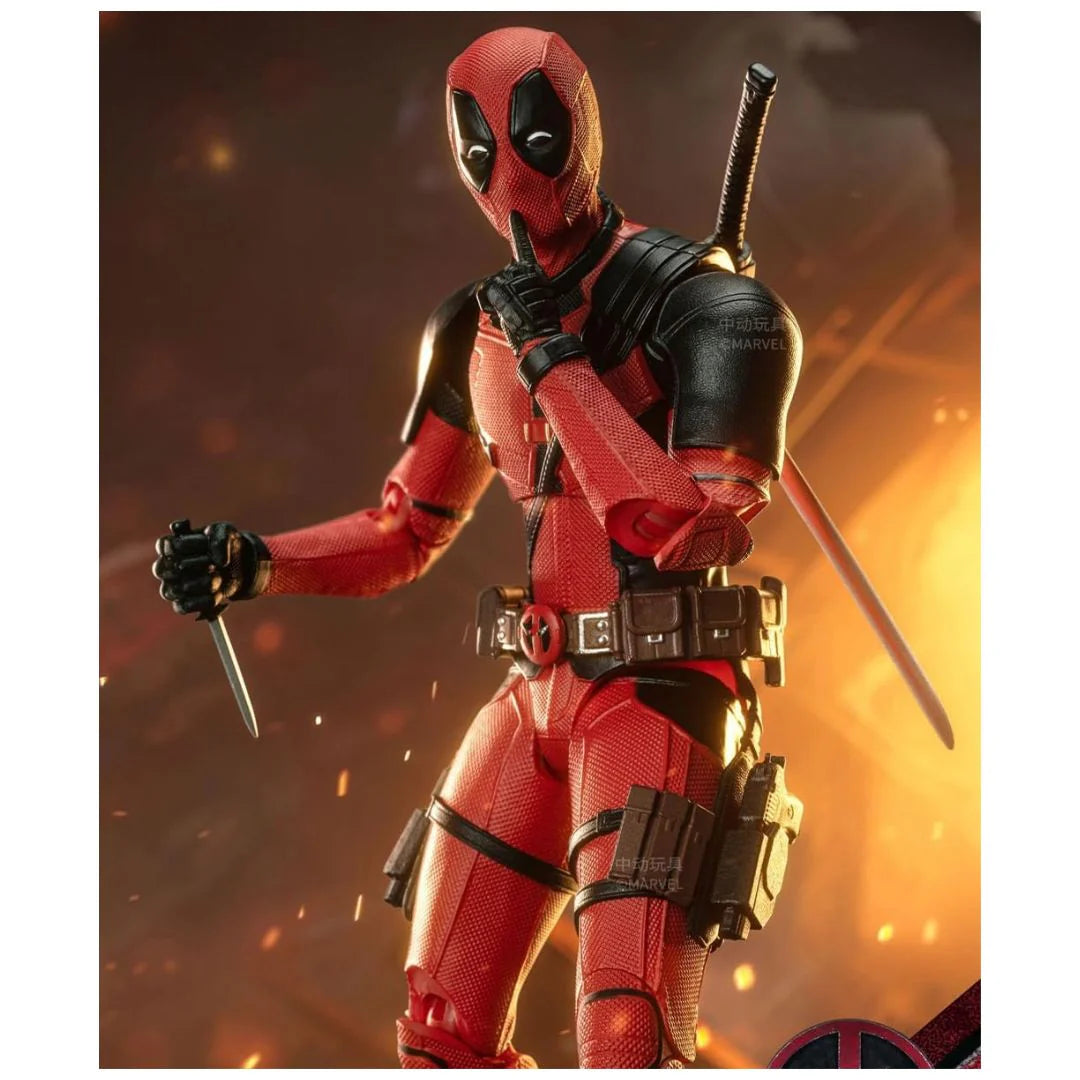 Marvel Studios Deadpool & Wolverine : 1:10 Scale Deadpool Action Figure by ZD Toys (Size-7 Inch)