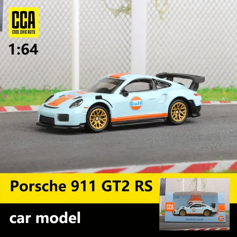 Scale 1 :64 CCA Porsche 911 GT2 RS  Scale Model Car With Acrylic Case