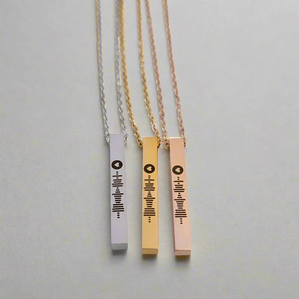 Personalised Spotify Engraved Bar Necklace - Select From Drop Down Menu (No Cash On Delivery Allowed On This Product) - Prepaid Orders Only