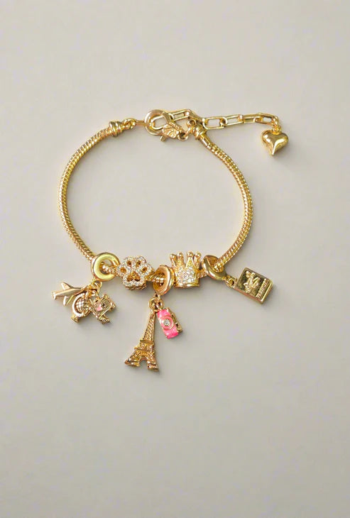 Customized Charms Bracelet (Select From Drop Down Menu)