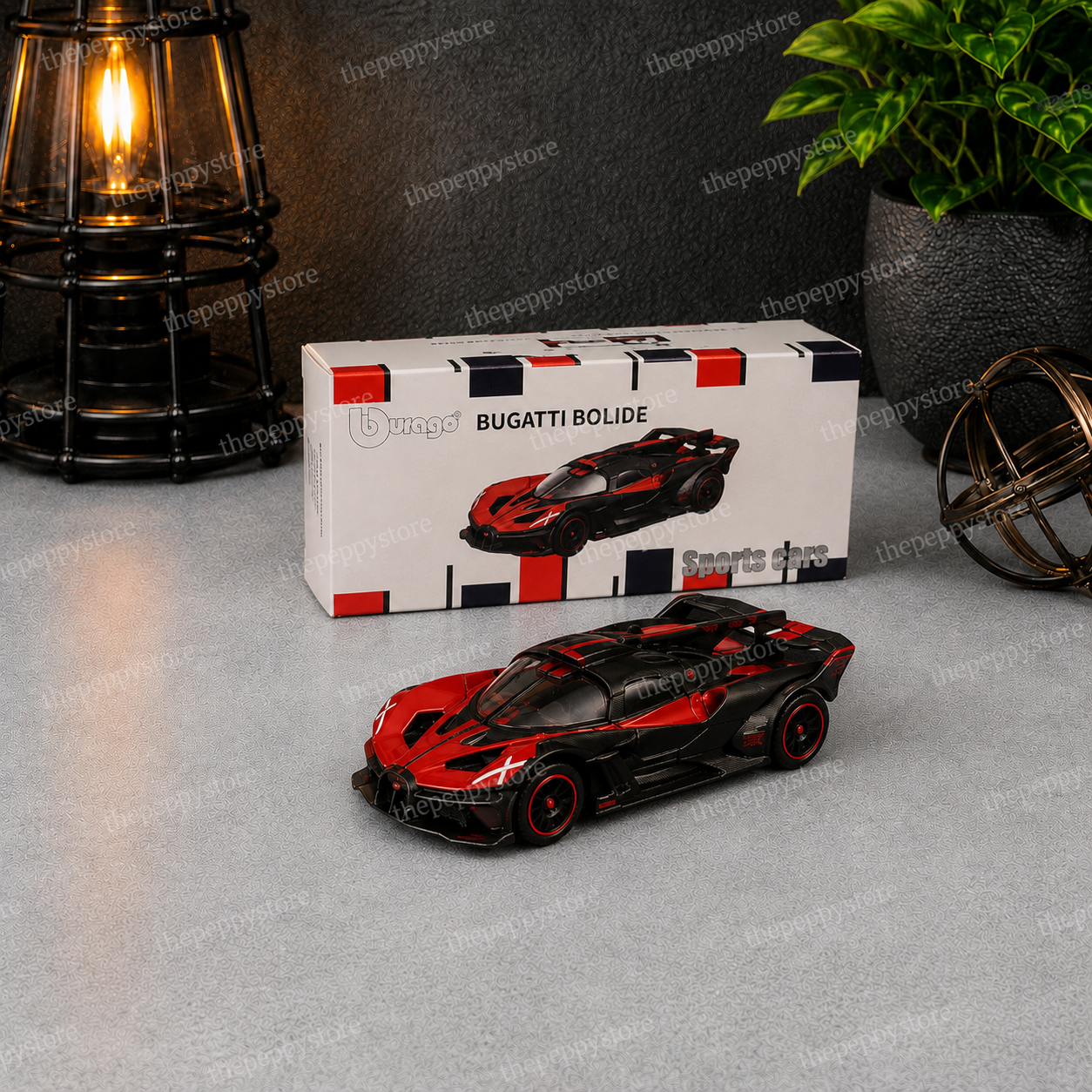 Official Bburago Bugatti Bolide Red - 1 : 64 Diecast Scale Model