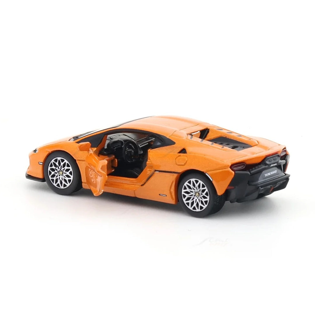 Bburago Lamborghini Temerario 1:64 Diecast Model Car - Rear Angle with Open Door