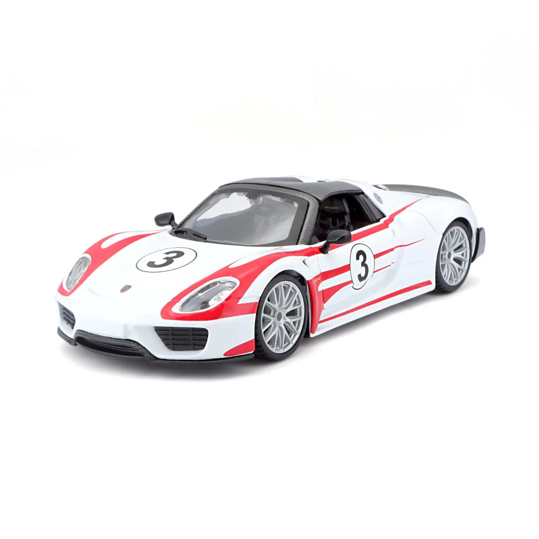 Bburago - 1 : 24 Diecast Scale Model - Official Licensed Product - Race Edition - Porsche 918 Weissach