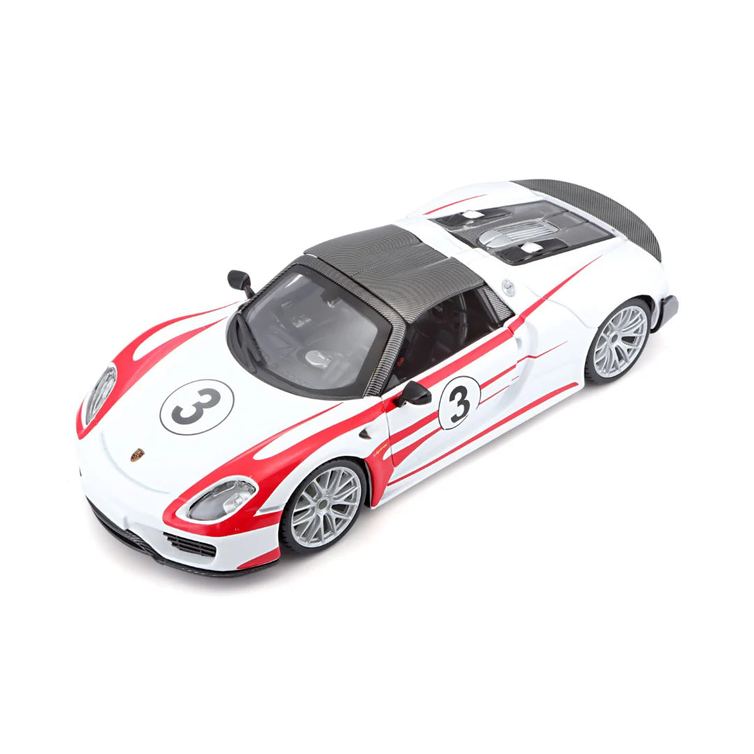 Bburago - 1 : 24 Diecast Scale Model - Official Licensed Product - Race Edition - Porsche 918 Weissach