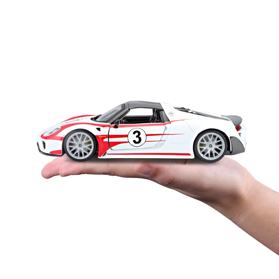 Bburago - 1 : 24 Diecast Scale Model - Official Licensed Product - Race Edition - Porsche 918 Weissach