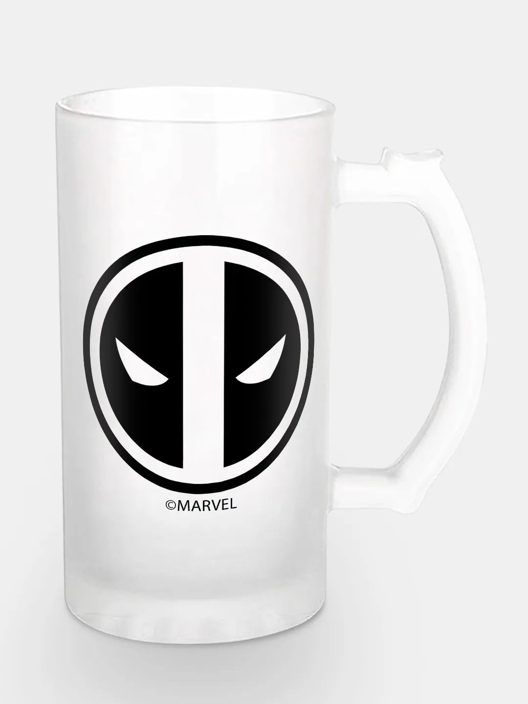 Deadpool Frosted Glass Beer Mug - 375 Ml