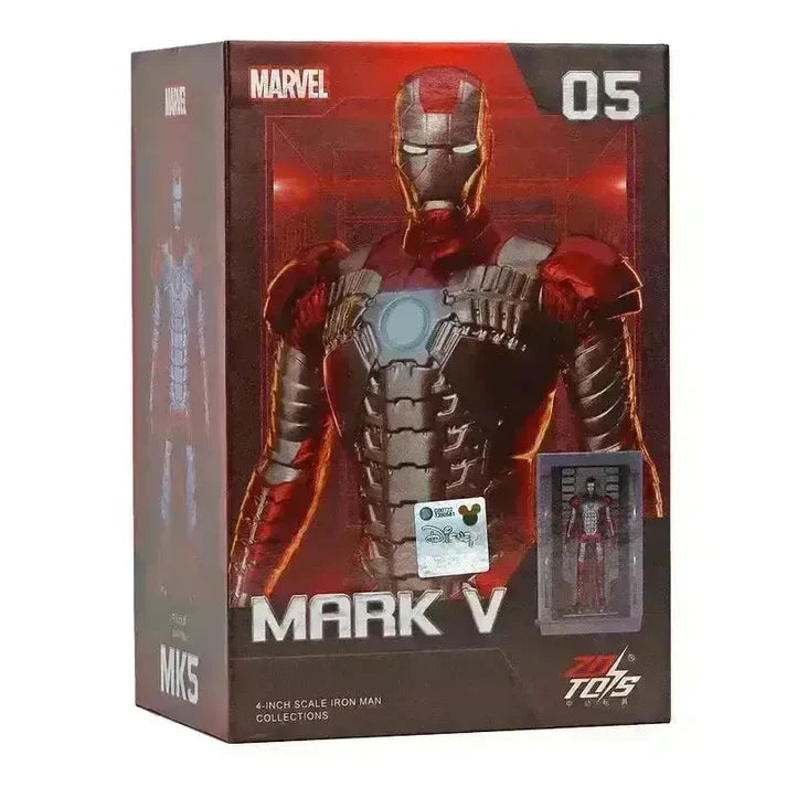 Marvel Studios : The Infinity Saga 4 Inch Scale Iron Man Collection Figures Set of 7 by ZD Toys